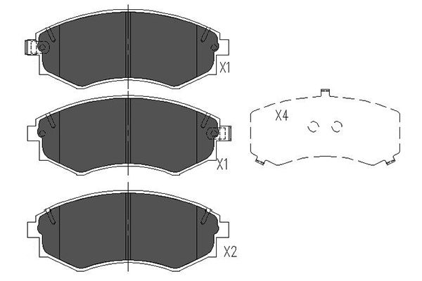 Remblokset Kavo Parts KBP-7504