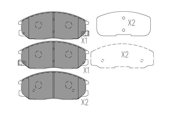 Remblokset Kavo Parts KBP-7509