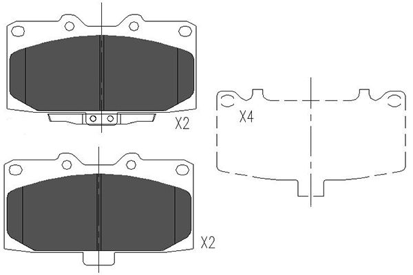 Remblokset Kavo Parts KBP-8003