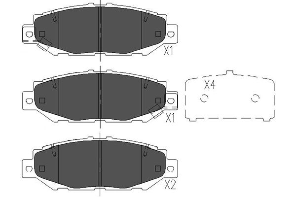 Remblokset Kavo Parts KBP-9062