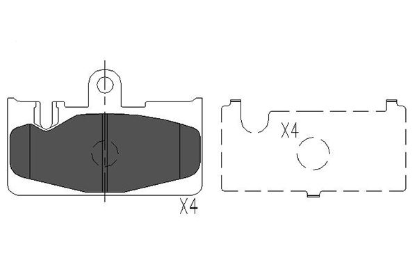 Remblokset Kavo Parts KBP-9073