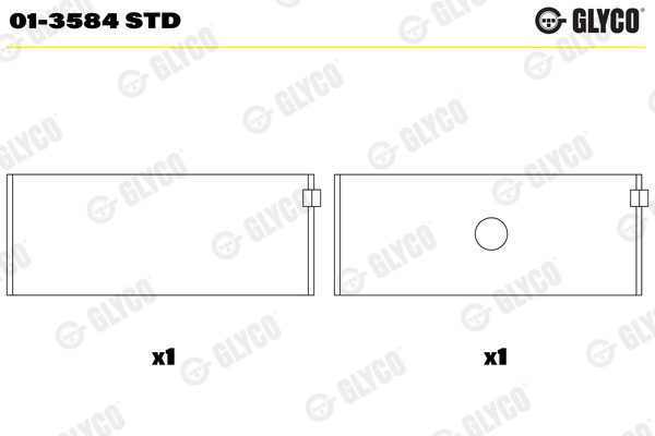 Drijfstanglager Glyco 01-3584 STD