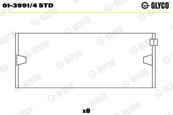 Drijfstanglager Glyco 01-3991/4 STD