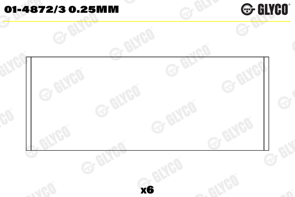 Drijfstanglager Glyco 01-4872/3 0.25MM