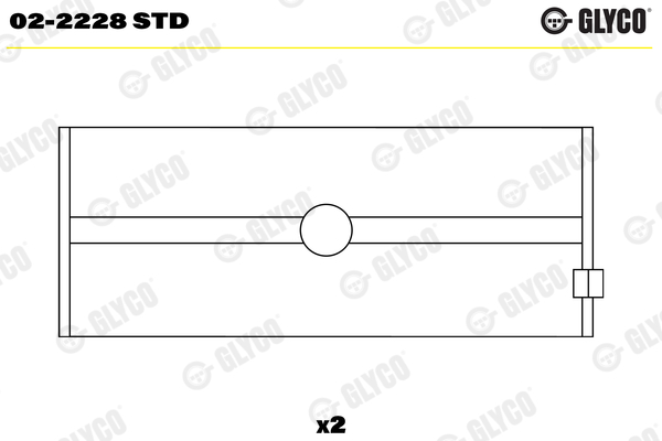 Hoofdlager Glyco 02-2228 STD