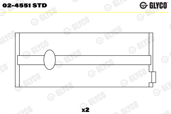 Hoofdlager Glyco 02-4551 STD