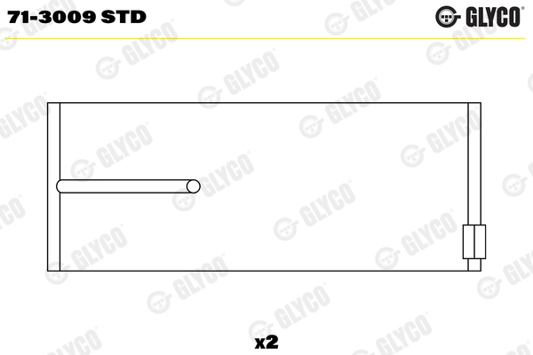 Drijfstanglager Glyco 71-3009 STD