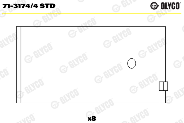 Drijfstanglager Glyco 71-3174/4 STD