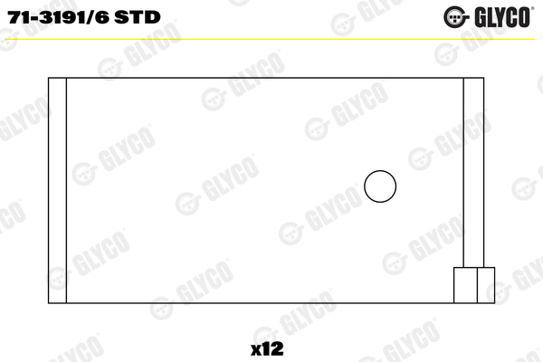 Drijfstanglager Glyco 71-3191/6 STD