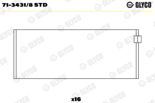 Drijfstanglager Glyco 71-3431/8 STD