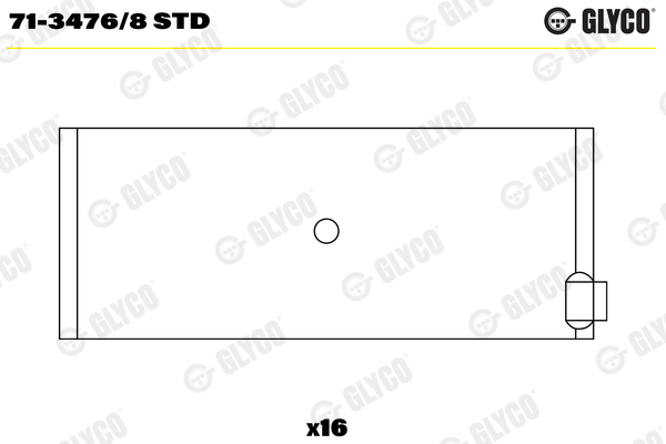 Drijfstanglager Glyco 71-3476/8 STD