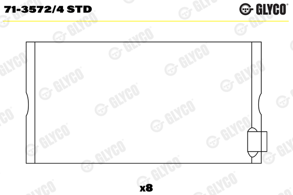 Drijfstanglager Glyco 71-3572/4 STD