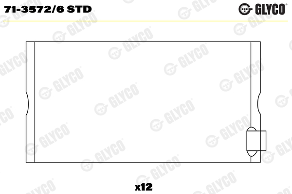 Drijfstanglager Glyco 71-3572/6 STD