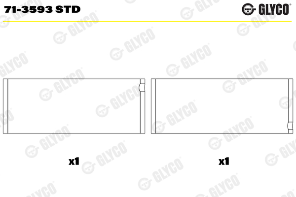 Drijfstanglager Glyco 71-3593 STD