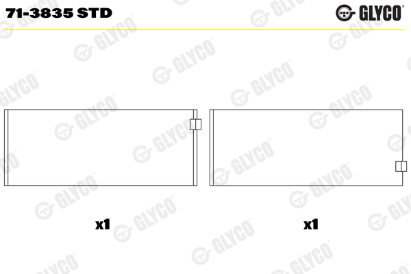 Drijfstanglager Glyco 71-3835 STD