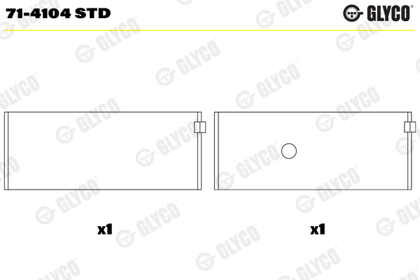 Drijfstanglager Glyco 71-4104 STD