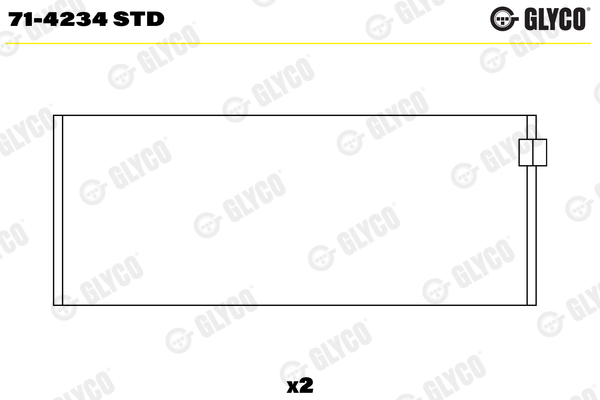 Drijfstanglager Glyco 71-4234 STD