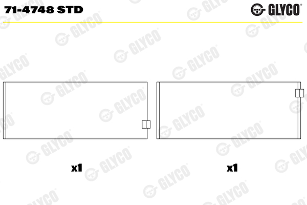 Drijfstanglager Glyco 71-4748 STD