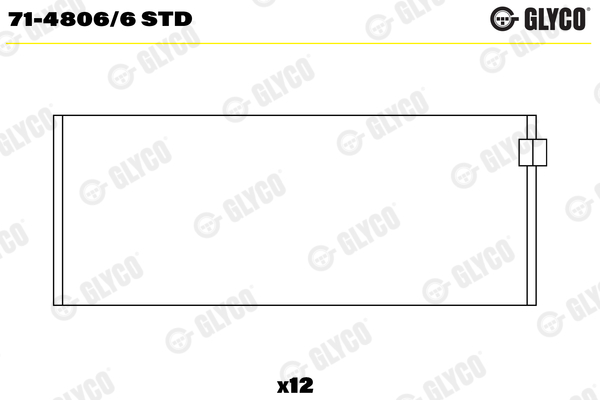 Drijfstanglager Glyco 71-4806/6 STD