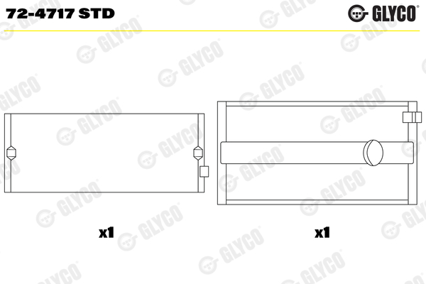 Hoofdlager Glyco 72-4717 STD