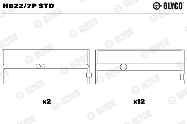 Hoofdlager Glyco H022/7P STD