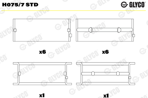 Hoofdlager Glyco H075/7 STD