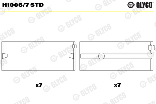 Hoofdlager Glyco H1006/7 STD