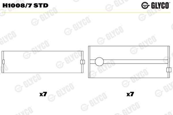 Hoofdlager Glyco H1008/7 STD