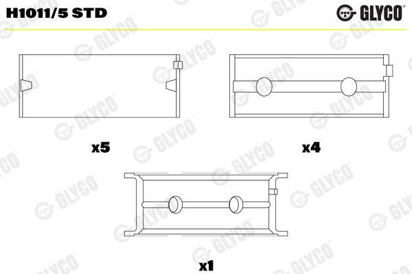 Hoofdlager Glyco H1011/5 STD