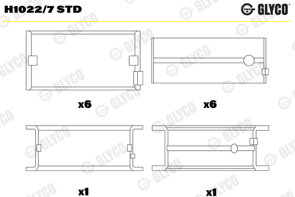 Hoofdlager Glyco H1022/7 STD