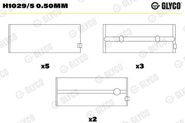 Hoofdlager Glyco H1029/5 0.50mm