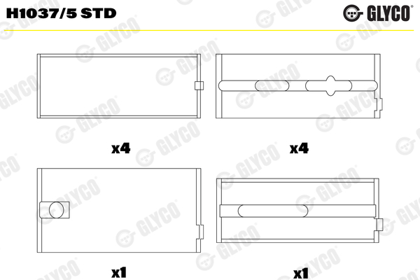 Hoofdlager Glyco H1037/5 STD