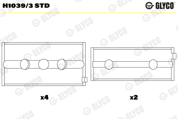 Hoofdlager Glyco H1039/3 STD