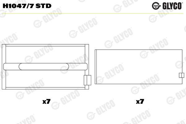 Hoofdlager Glyco H1047/7 STD