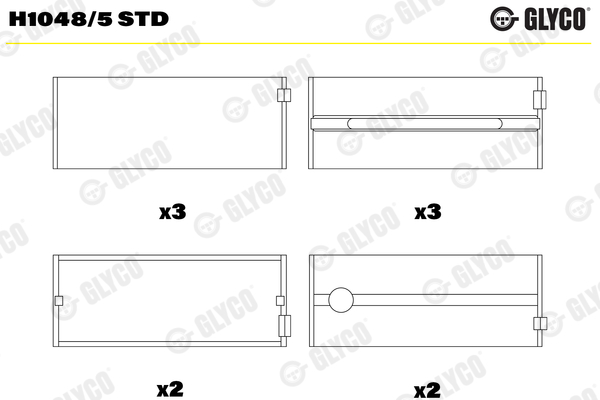 Hoofdlager Glyco H1048/5 STD