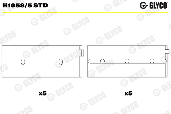 Hoofdlager Glyco H1058/5 STD