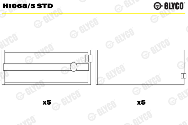 Hoofdlager Glyco H1068/5 STD