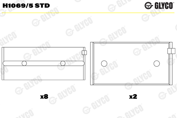 Hoofdlager Glyco H1069/5 STD