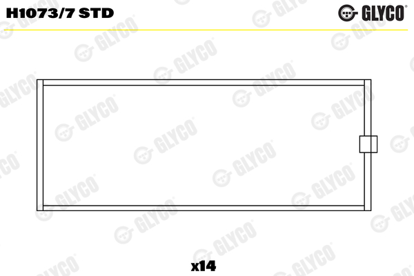 Hoofdlager Glyco H1073/7 STD