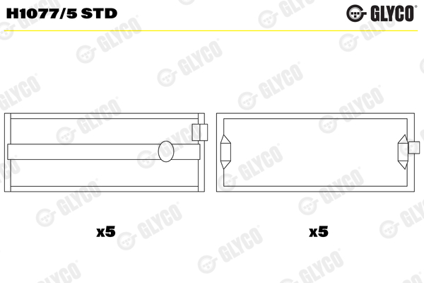 Hoofdlager Glyco H1077/5 STD