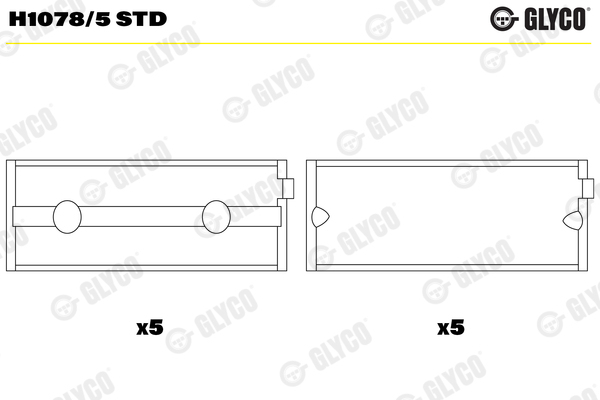 Hoofdlager Glyco H1078/5 STD