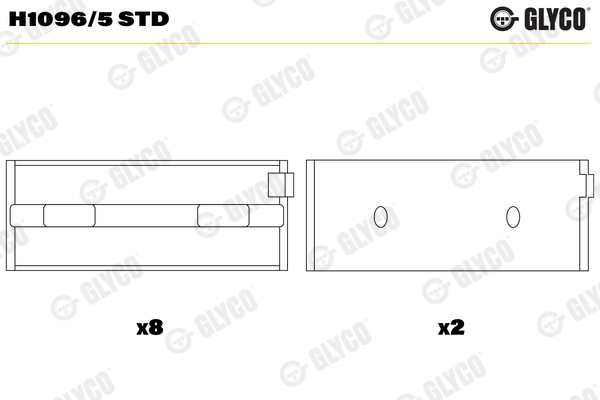 Hoofdlager Glyco H1096/5 STD