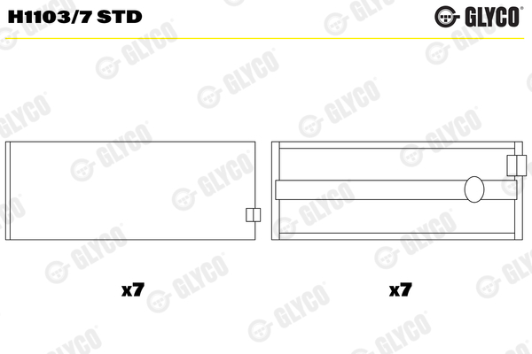 Hoofdlager Glyco H1103/7 STD