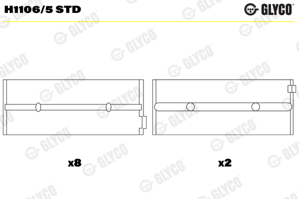 Hoofdlager Glyco H1106/5 STD