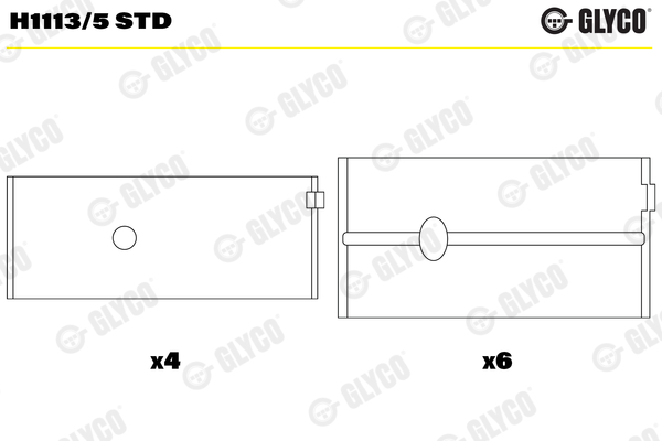 Hoofdlager Glyco H1113/5 STD