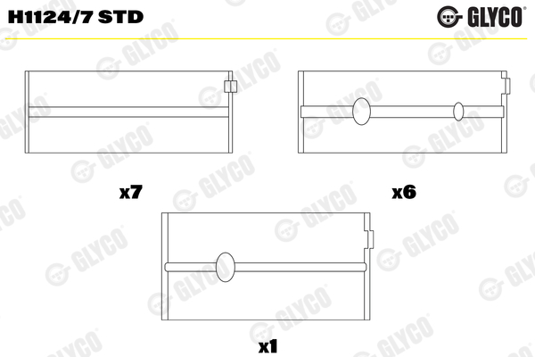 Hoofdlager Glyco H1124/7 STD