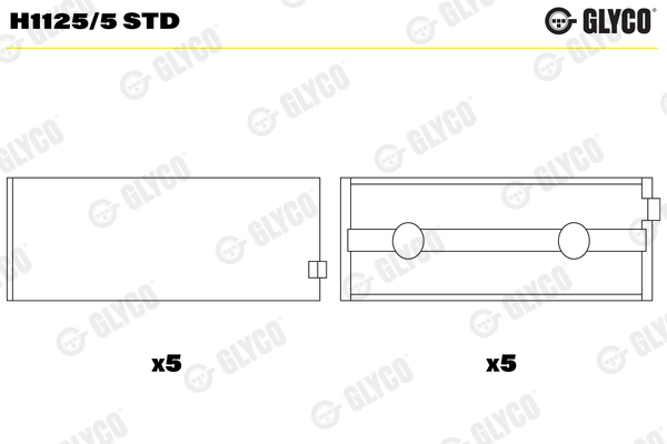 Hoofdlager Glyco H1125/5 STD