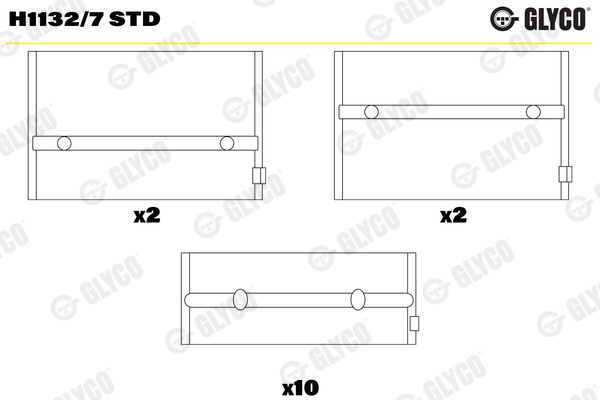 Hoofdlager Glyco H1132/7 STD
