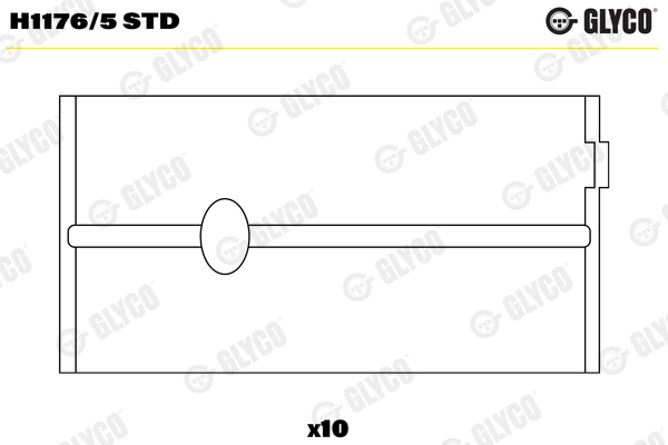 Hoofdlager Glyco H1176/5 STD