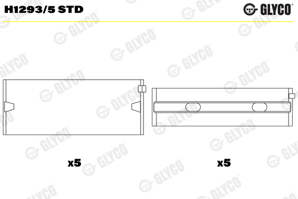 Hoofdlager Glyco H1293/5 STD